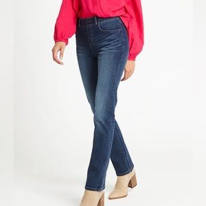 Betabrand yoga denim straight leg jeans large